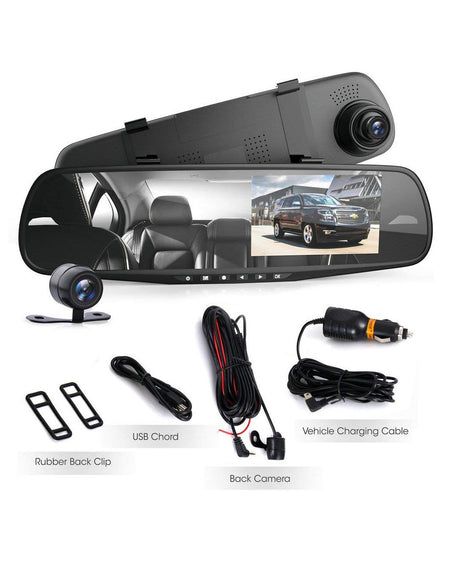 Pyle Dash Cam Rearview Mirror
